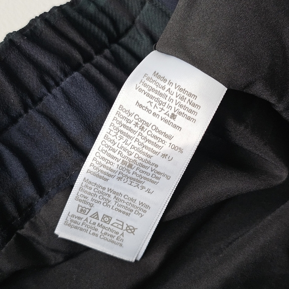 J.Crew Blackwatch Plaid Midi Skirt Pull On Elastic Waist Pockets L - Picture 7 of 13